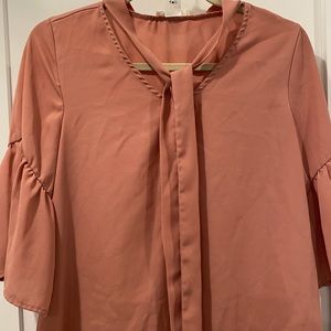 Necktie chiffon blouse